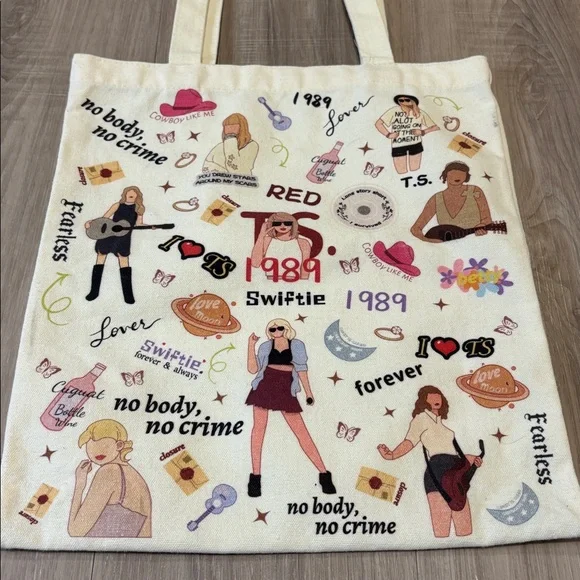 Taylor Swift Eras Tour Canvas Tote Bag - Picture 3 of 11